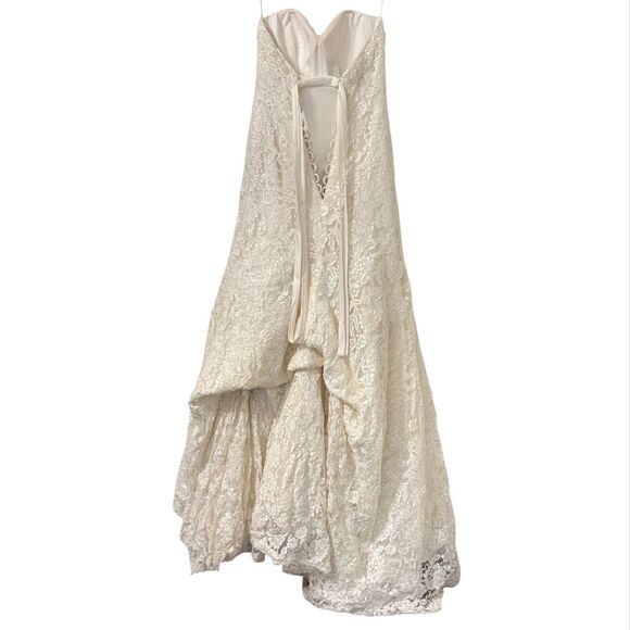 David’s‎ Bridal Monique Luo Wedding Dress Size 8 Style CRL538 Ivory - Picture 4 of 7